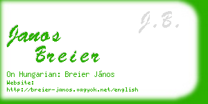 janos breier business card
